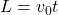 L = v_0t