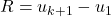 R = u_{k+1} - u_1