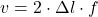 v = 2 \cdot \Delta l \cdot f